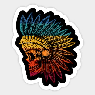 Native Skull Sticker